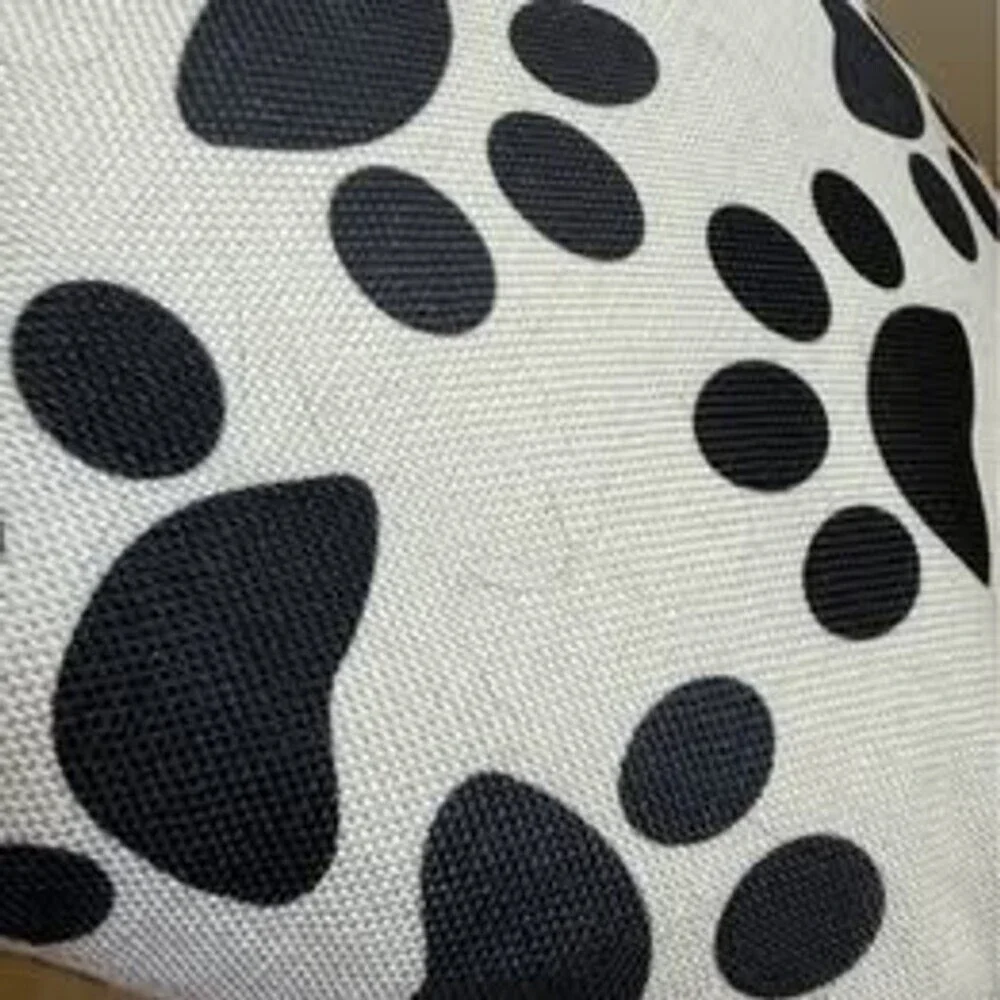 Pet Paw Print throw pillow